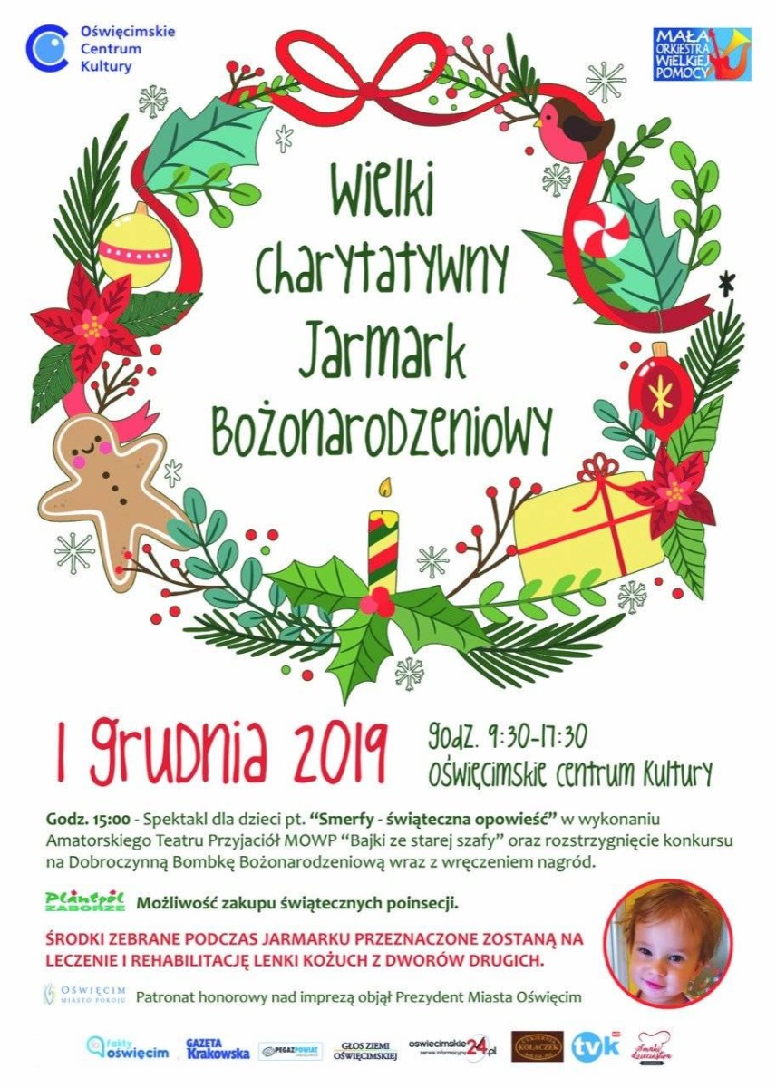 OŚWIĘCIM. Jarmark Bożonarodzeniowy dla Lenki Kożuch
