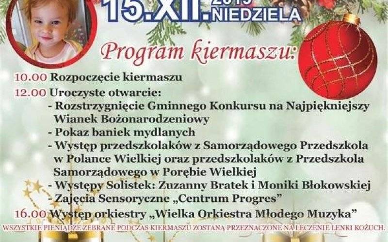 PORĘBA WIELKA. Kolejny Kiermasz Bożonarodzeniowy dla Lenki Kożuch