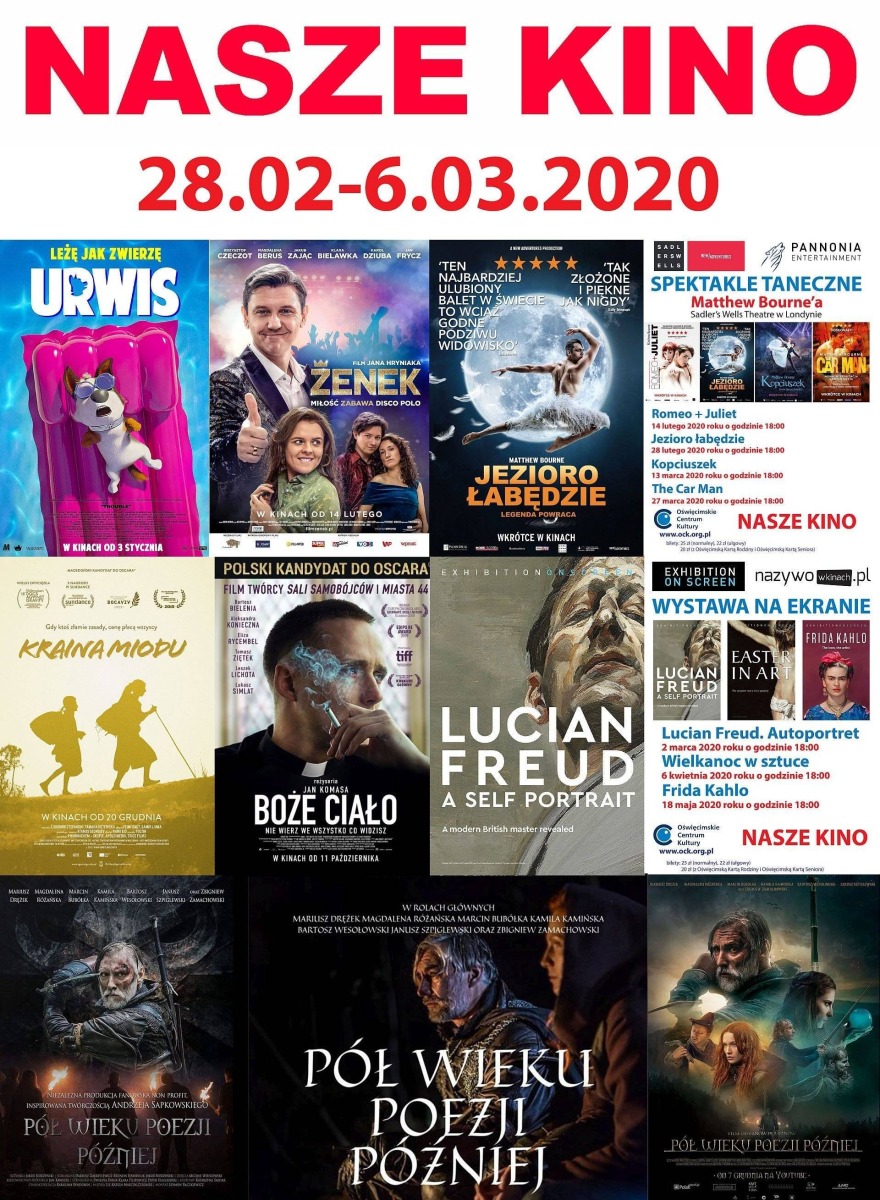 OŚWIĘCIM. Boże Ciało, Zenek i inne filmy w kinie "Nasze Kino"