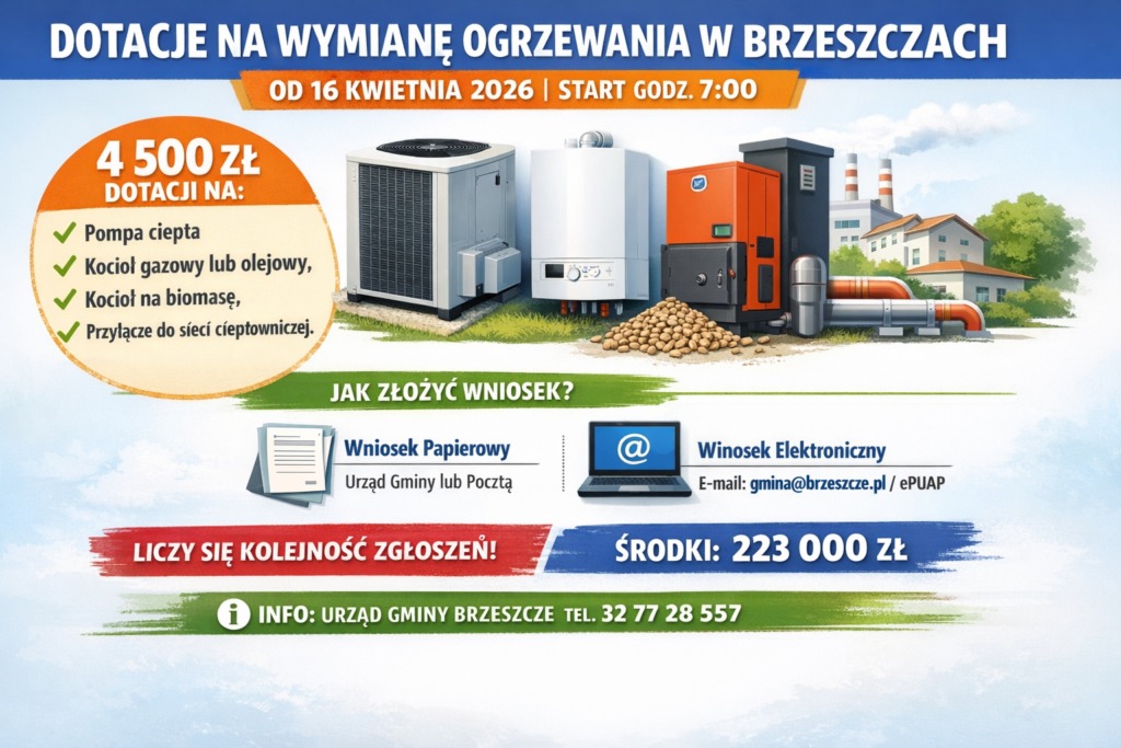 Rusza nabór wniosków o dotacje na wymianę ogrzewania w Brzeszcze