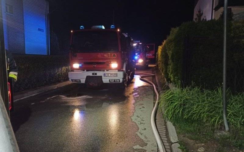 Nocny pożar altany przy ul. Łokietka - InfoBrzeszcze.pl