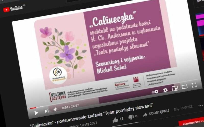 Spektakl 'Calineczka' podsumował projekt dofinansowany przez Ministerstwo - InfoBrzeszcze.pl
