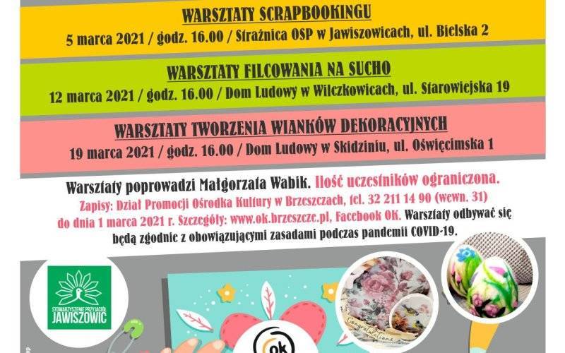 BEZPŁATNE WARSZTATY RĘKODZIELNICZE w ramach projektu „JAWISZOWICKI PAW SYMBOLEM LOKALNEJ HISTORII I TRADYCJI”. - InfoBrzeszcze.pl