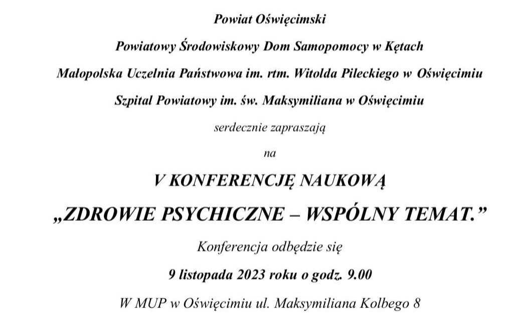 Problemy psychiczne młodych ludzi tematem konferencji na oświęcimskiej uczelni - InfoBrzeszcze.pl