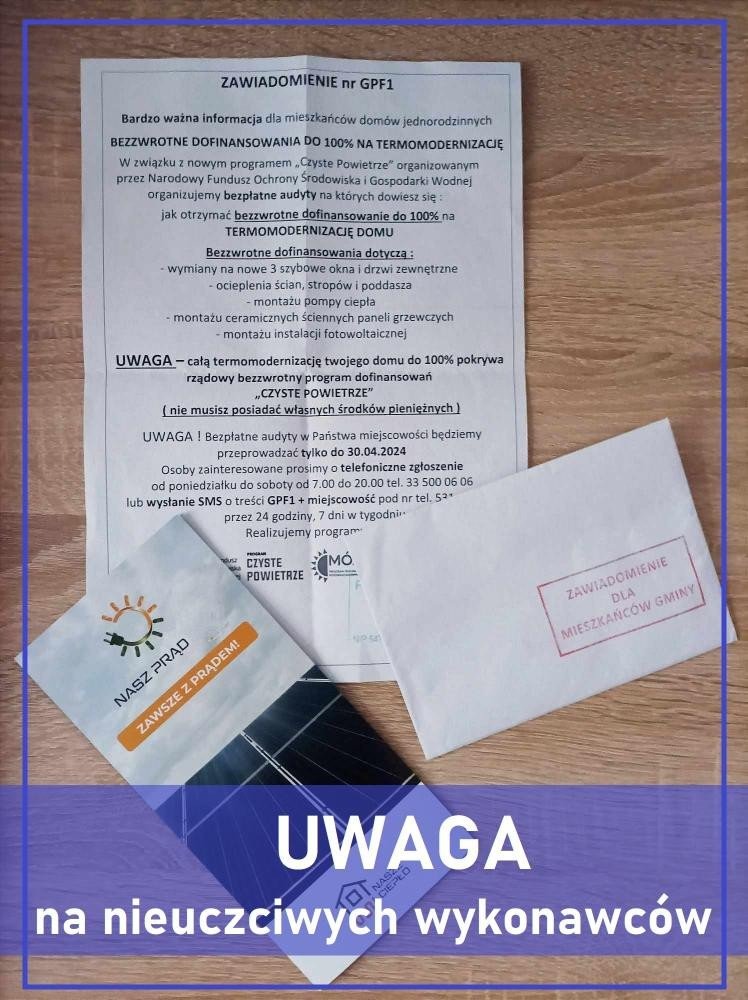 Ostrzeżenie przed oszustwami: Nieuczciwe firmy podszywające się pod Urząd Gminy i Fundusze Ochrony Środowiska - InfoBrzeszcze.pl