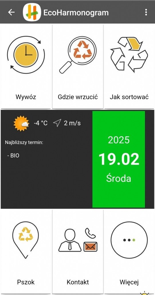 EcoHarmonogram - aplikacja usprawniająca odbiór odpadów - InfoBrzeszcze.pl
