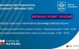 Mobilny punkt spisowy NSP 2021 w gminie Oświęcim