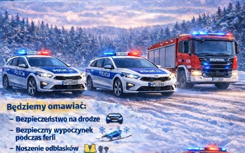 Gmina Kęty. „Bezpieczne Ferie”. Policjanci i strażacy zapraszają na spotkanie promujące bezpieczeństwo podczas ferii zimowych