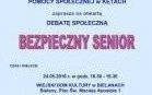 Bielany. Policjanci i przedstawiciele Ośrodka Pomocy Społecznej zapraszają na debatę społeczną poświęconą bezpieczeństwu Seniorów