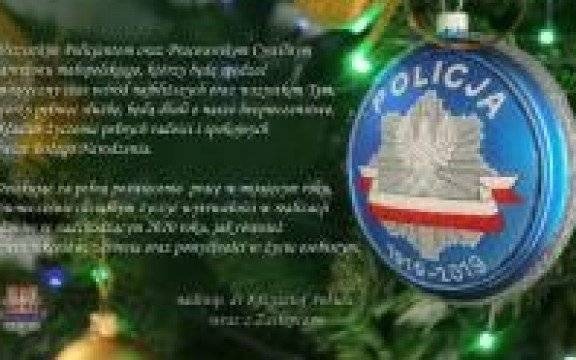 KWP Kraków. Życzenia świąteczno - noworoczne od Komendanta Wojewódzkiego Policji