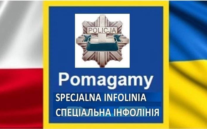 KGP. Specjalna policyjna infolinia dla uchodźców z Ukrainy i ich Rodzin na terenie Polski