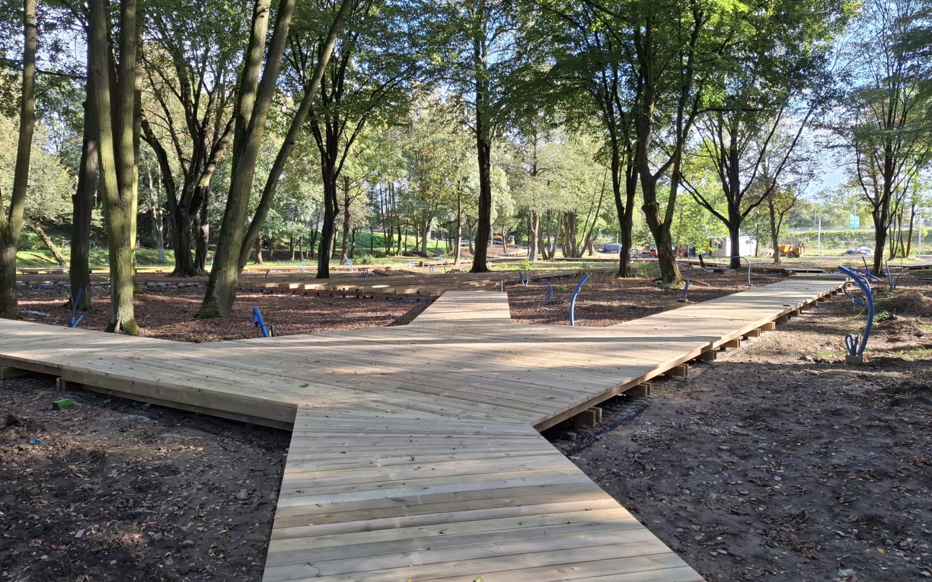 Oświęcim. W parku Bulwary prace idą pełną parą. Z nowości skorzystamy już wiosną przyszłego roku