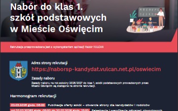 Oświęcim. Elektroniczna rekrutacja do szkół i przedszkoli miejskich