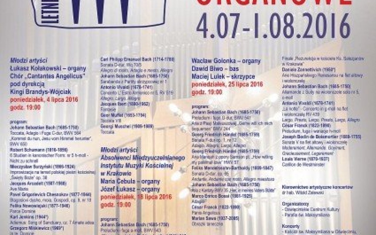 Wspaniała muzyka, wybitni artyści. OCK zaprasza na koncerty organowe