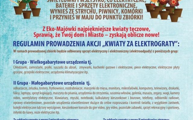 Oświęcim. Zmieniają się zasady przyznawania sadzonek za elektrograty podczas Ekomajówki