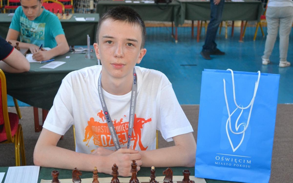 Oświęcim. Młody szachista wysoko w Czarnogórze