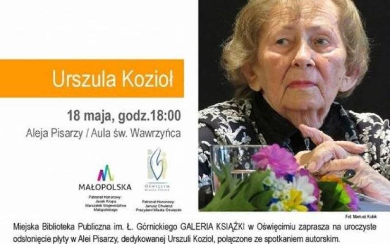 Oświęcim. Urszula Kozioł dołączy do Alei Pisarzy