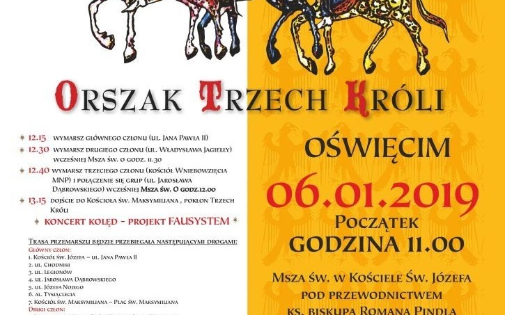 Oświęcim. Orszak Trzech Króli