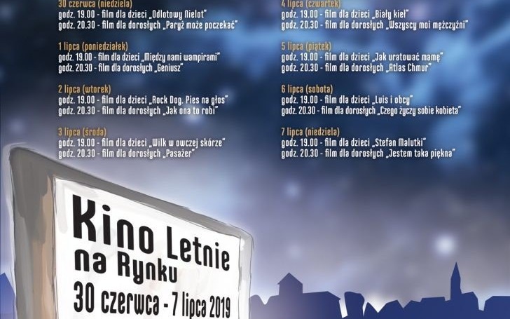 Oświęcim. Wielki ekran na rynku. Od 30 czerwca projekcje filmów pod „ chmurką”