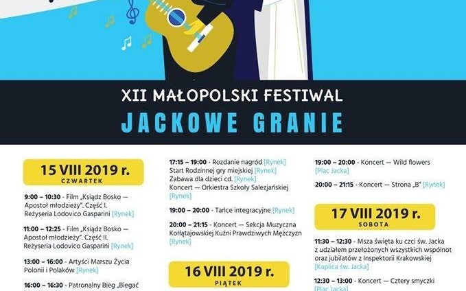 Oświęcim. Trzydniowe świętowanie. Małopolski Festiwal "Jackowe Granie" i Święto Patrona Oświęcimia św. Jana Bosko