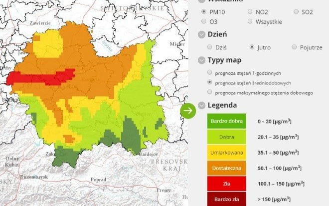 Oświęcim. Ryzyko przekroczenia poziomu alarmowego pyłu zawieszonego PM10