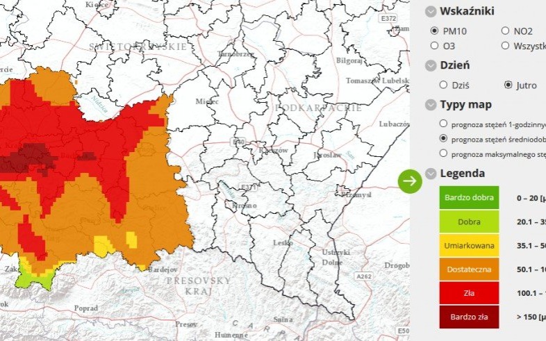 Oświęcim. Komunikat o ryzyku przekroczenia poziomu alarmowego dla pyłu PM10
