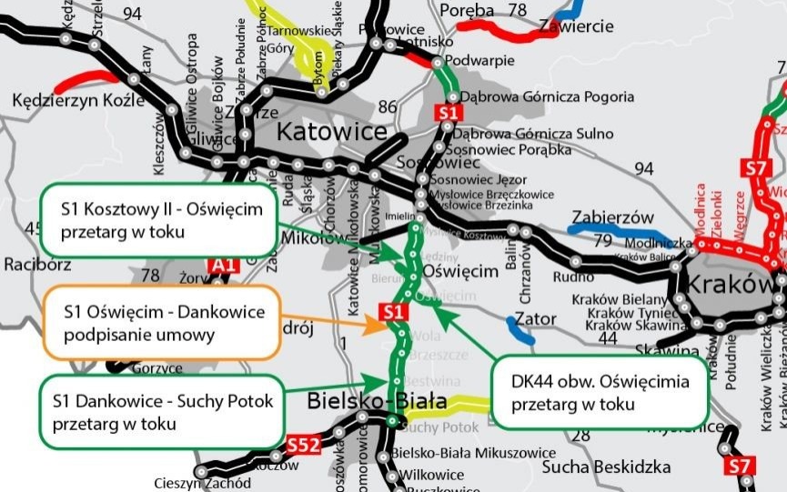 Oświęcim. Umowa na budowę S1 od Mysłowic do Bielska