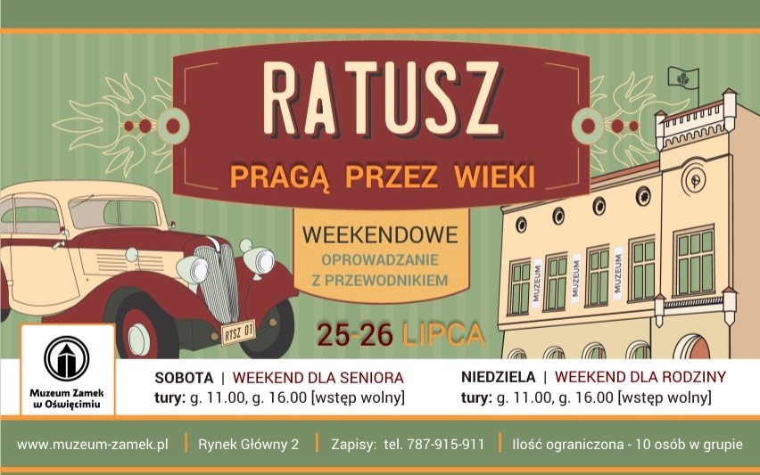 Oświęcim. Pragą przez wieki. Bezpłatne weekendowe zwiedzanie Muzeum Ratusz dla seniorów i rodzin