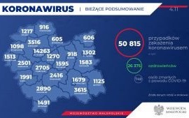 Oświęcim. Sytuacja epidemiologiczna. Stan na 4 listopada