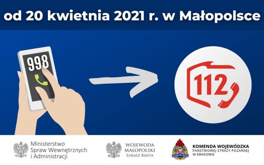 Oświęcim. Numer 998 przełączony do Centrum Powiadamiania Ratunkowego od 27 kwietnia