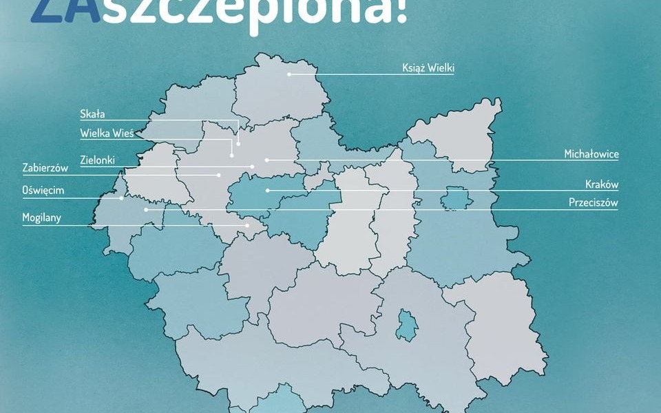 Oświęcim zamyka listę dziesięciu najlepiej wyszczepionych gmin Małopolski