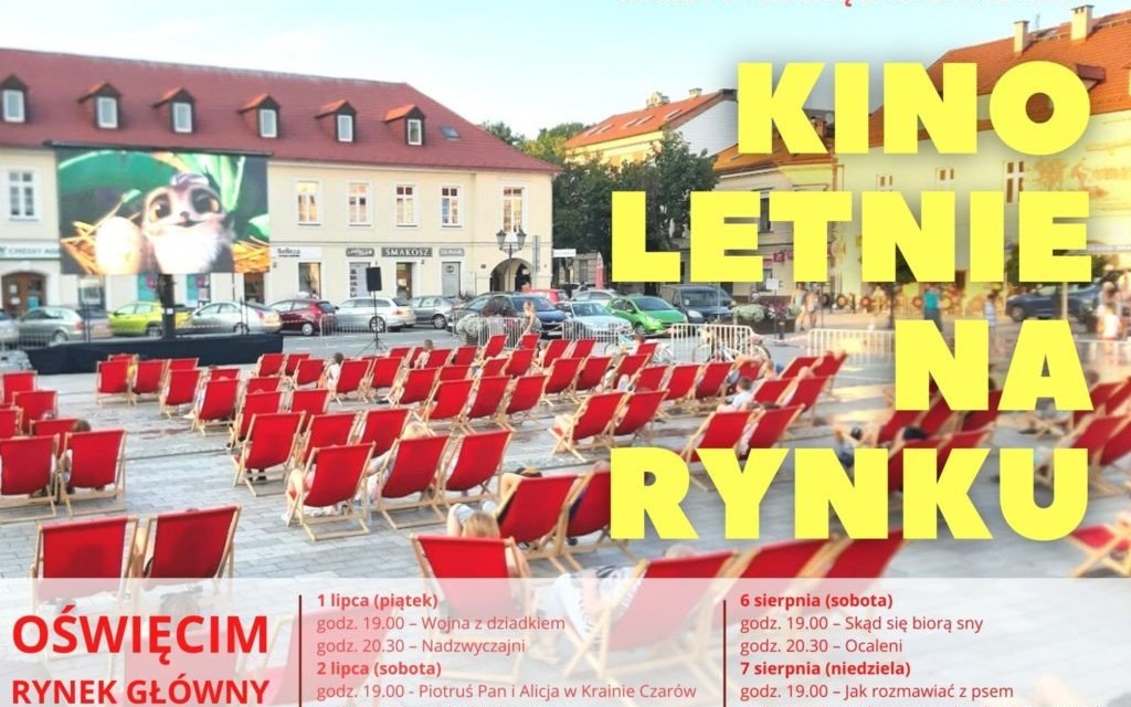 Oświęcim. Letnie kino plenerowe na rynku rusza w piątek 1 lipca
