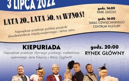 Oświęcim. Operetka na wynos 3 lipca w parku Pokoju, przed OCK i na rynku