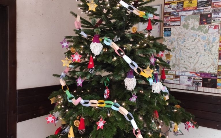 Oświęcim. Choinka w urzędzie pięknie przystrojona. Czeka na święta Bożego Narodzenia