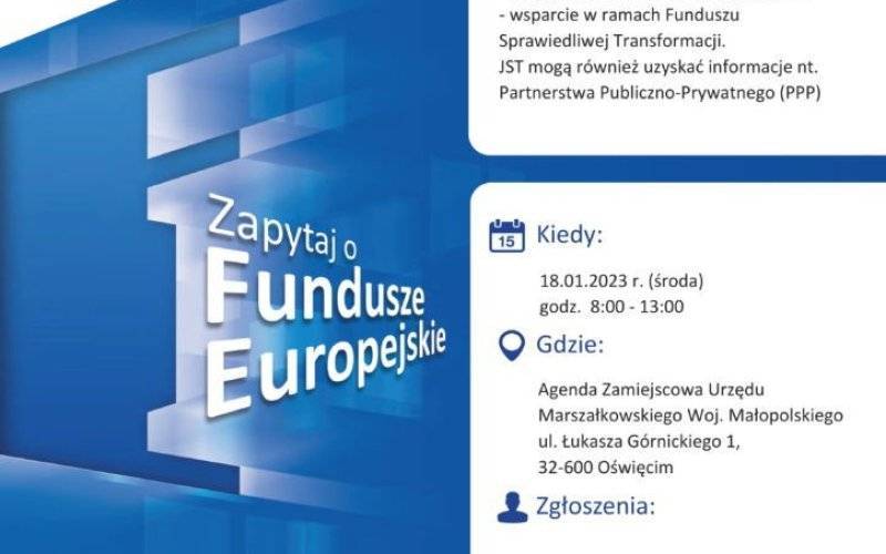 Oświęcim. 18 stycznia konsultacje dotyczące środków unijnych
