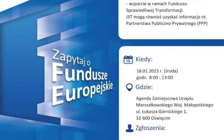 Oświęcim. 18 stycznia konsultacje dotyczące środków unijnych