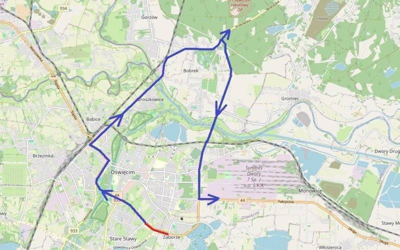 Oświęcim. Zmiana organizacji ruchu na drodze krajowej 44. Na ul. Zatorskiej zamknięty pas ruchu w kierunku Krakowa
