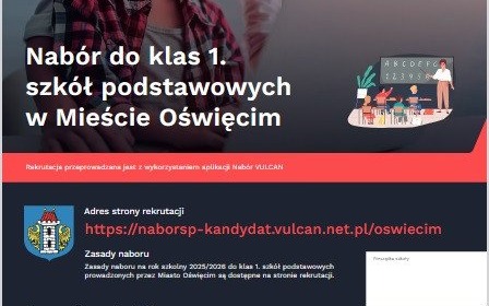 Oświęcim. Elektroniczna rekrutacja do szkół i przedszkoli miejskich