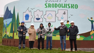 Ekologiczny mural na budynku oczyszczalni w Libiążu stworzyli oświęcimianie