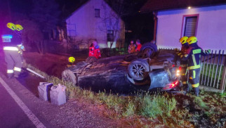 Poranne dachowanie na drodze wojewódzkiej – FOTO