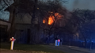 Pożar budynku w Oświęcimiu