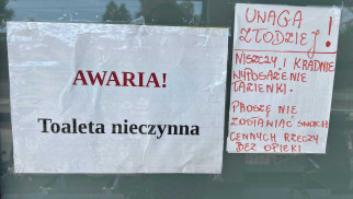 Wandal unieruchomił toaletę na dworcu kolejowym
