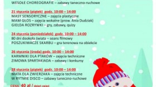 Akcja Zima - Zimowy Kufer Różności kęckiego Domu Kultury
