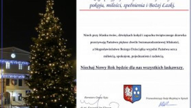 Bożonarodzeniowe życzenia od Burmistrza Gminy Kęty i Przewodniczącego Rady Miejskiej w Kętach
