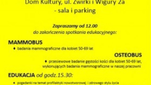 DZIEŃ ZDROWIA w Kętach - bezpłatne badania i edukacja dla kobiet