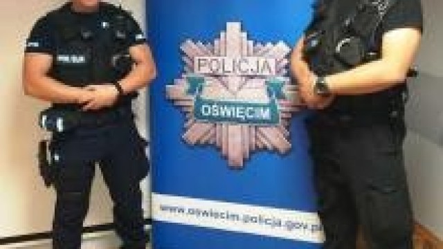 Gmina Oświęcim. Policjanci Jarosz i Bednarczyk uratowali kolejne życie