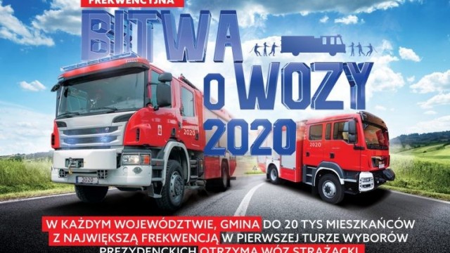 Idź na wybory! Samochody strażackie dla gmin o najwyższej frekwencji wyborczej