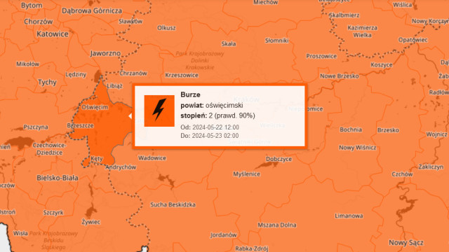 IMGW ostrzega przed burzami. Ostrzeżenia drugiego stopnia w regionie