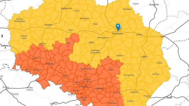 IMGW wydało potrójne ostrzeżenie dla Małopolski