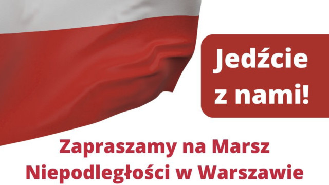 Jedźcie z nami! Zapraszamy na Marsz Niepodległości w Warszawie